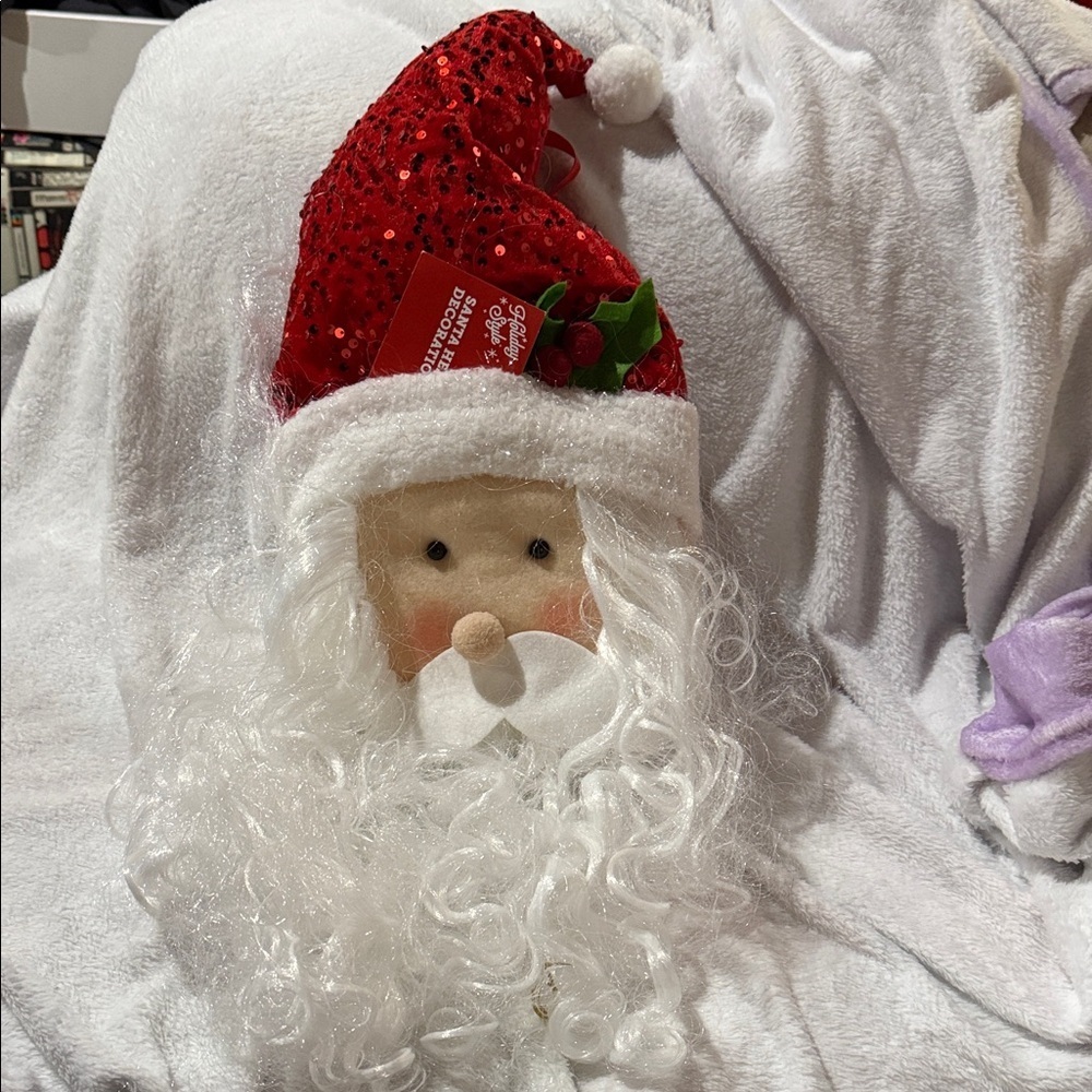 Holiday Time Santa Plush with Red and White Accents